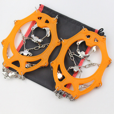 Traction Cleats Anti Slip 19 Teeth Steel Grip Safety  Stainless Steel Ice Spikes For Shoes