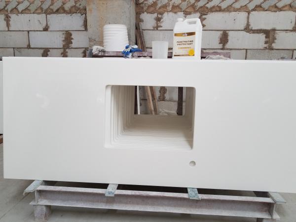 Bancadas de pedra contínuas residenciais barra lustrada Worktop do suporte da noite do ADA