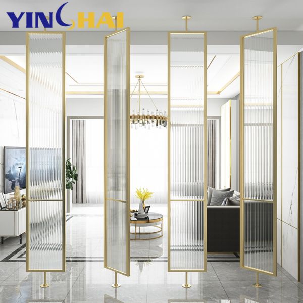 Customized Stainless Steel Screen Partition Rotatable Metal Room Divider Panels For Living Room