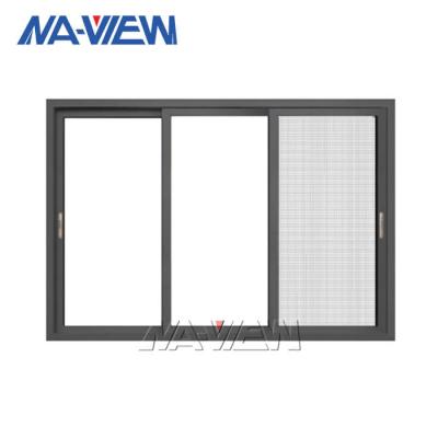 Janela deslizante de alumínio do slider triplicar-se de Windows do CE para a casa residencial