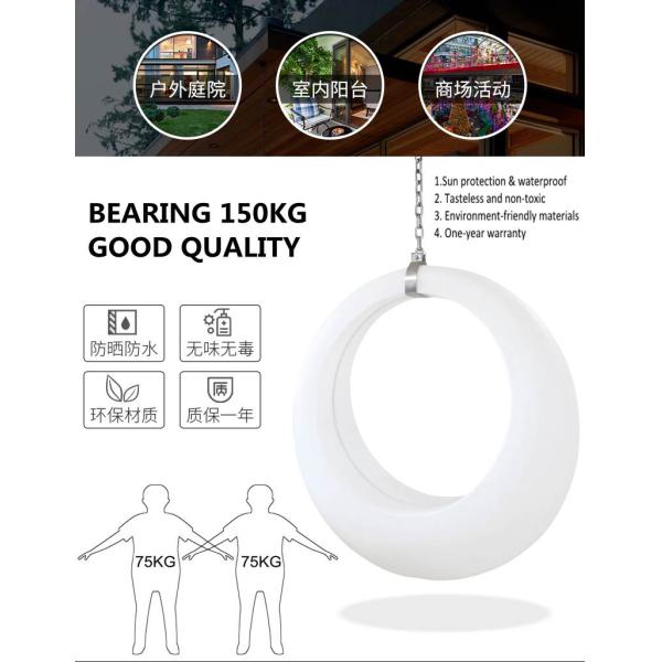 high quality LED remote control luminous swing, rotational molding led swing