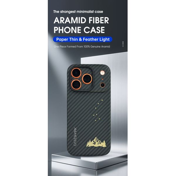 Customized Pattern Aramid Carbon Fiber Mobile Phone Cover for iPhone 17 Pro Max