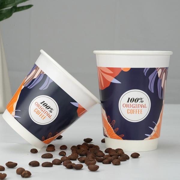 Disposable Paper Cup Printing Takeaway Drinking Coffee Paper Cup Custom Logo Printing