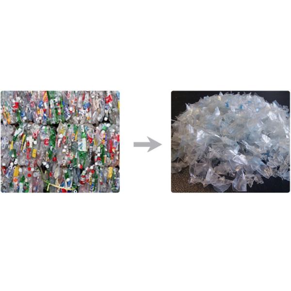 PET Bottle Recycling Line With Cutting Washing Plastic Waste Recycling Machine