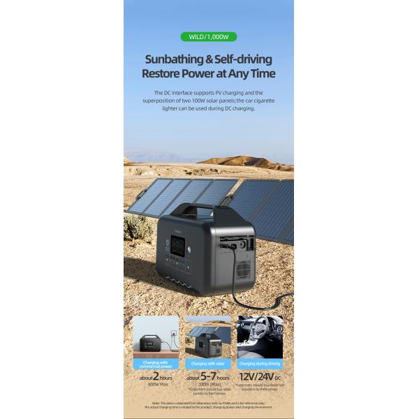 Электростанция Lifepo4 600W 1000W 2000W ODM MPPT OEM портативная