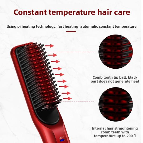 ANBOLIFE Wireless Rechargeable Mini Hair Straightener with Ceramic Plates for Home Use