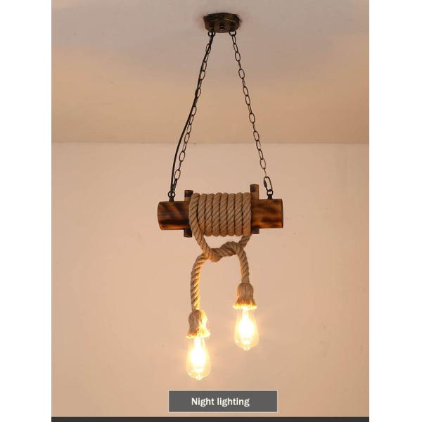 American Retro Attic Light Bamboo  Rope Chandelier(WH-VP-218)