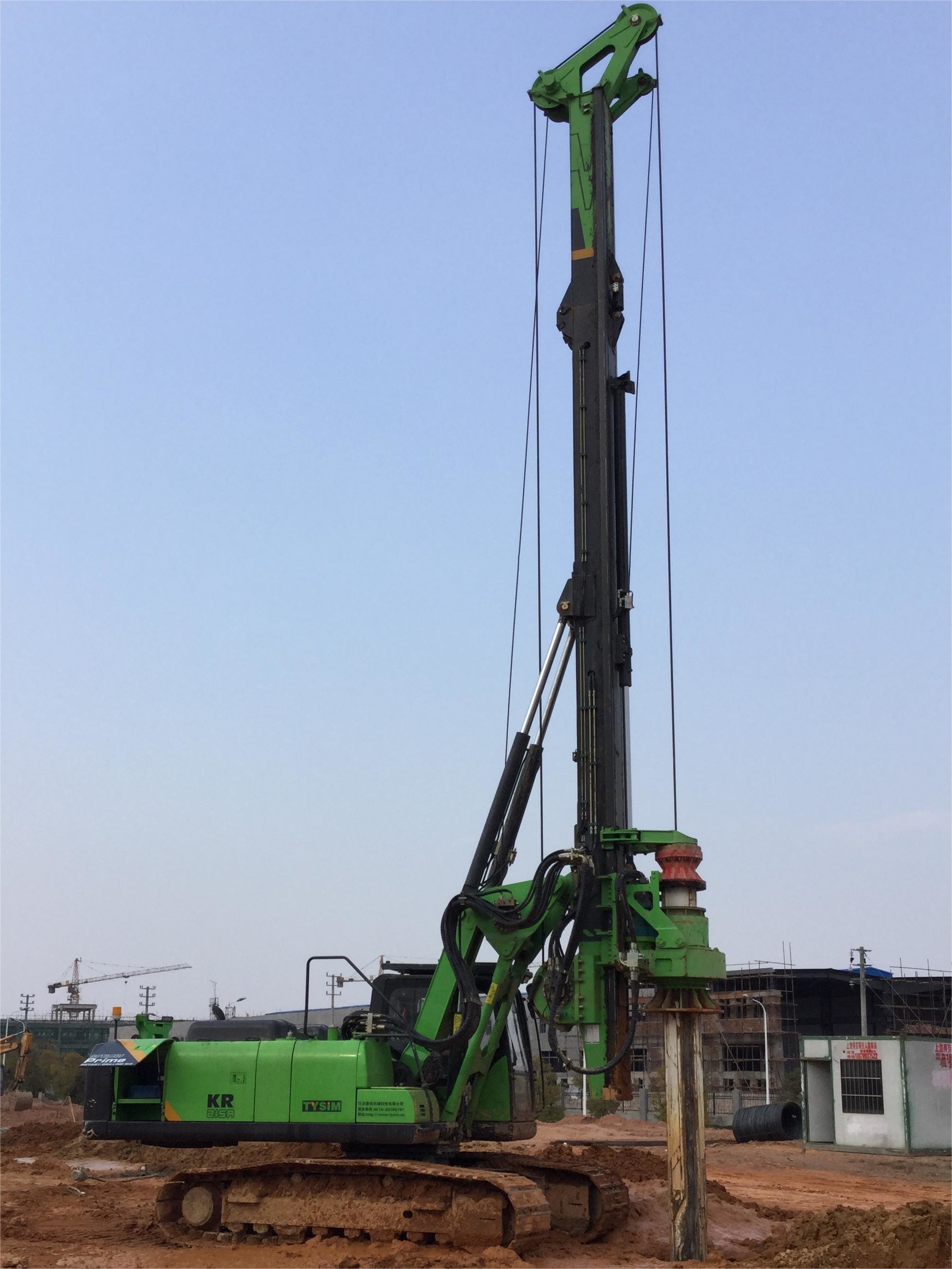 Учреждение кучи 125 KN.M машины снаряжения Tysim Kr125A роторное мини складывая