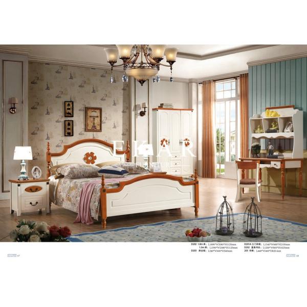 American Rural Style Wooden Double Bed