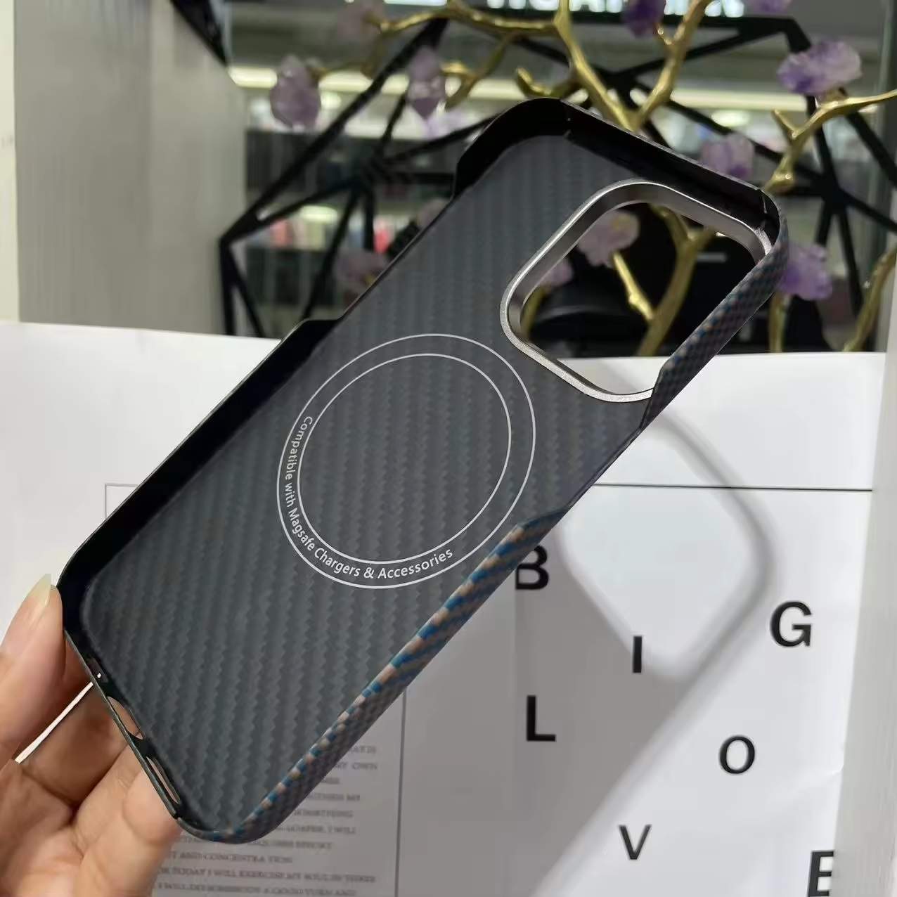 Real Carbon Fiber Shockproof Mobile Case Ultra Thin Cover for iPhone 15 16 14 13 Plus Pro Max Laudtec
