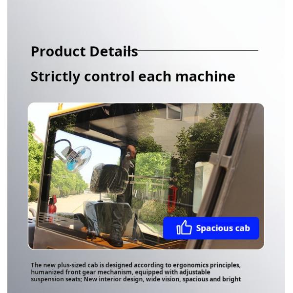 Peso de trabalho 8000KG Excavadora de rodas Trabalhos de pavimentação Trituração 0,3m3 Capacidade