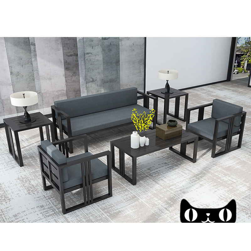 Modern Design Style Waterproof Leather Sofa Set for Metal Garden Furniture Set Design