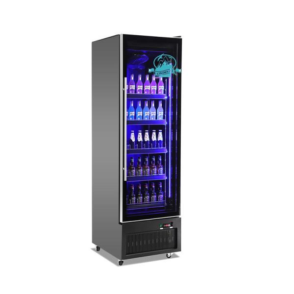 Customized Wine Display Cooler , Stainless Steel Wine Refrigerator With Led Lighting