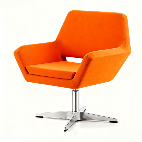 Modern Single Upholstered Leisure Sofa Chair Accent Chair for Apartment Living Room Wool Fleece Armchair Portable Metal Base