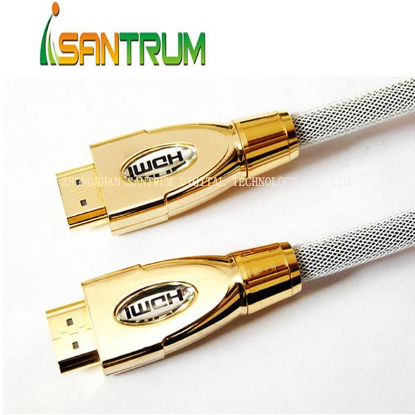 1080P High End gloden HDMI Cable with Ethernet Support 3D