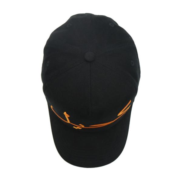 Casquette de baseball à 5 ​​panneaux taille unique/taille personnalisée en tissu de nylon avec boucle en corde de nylon sur le devant