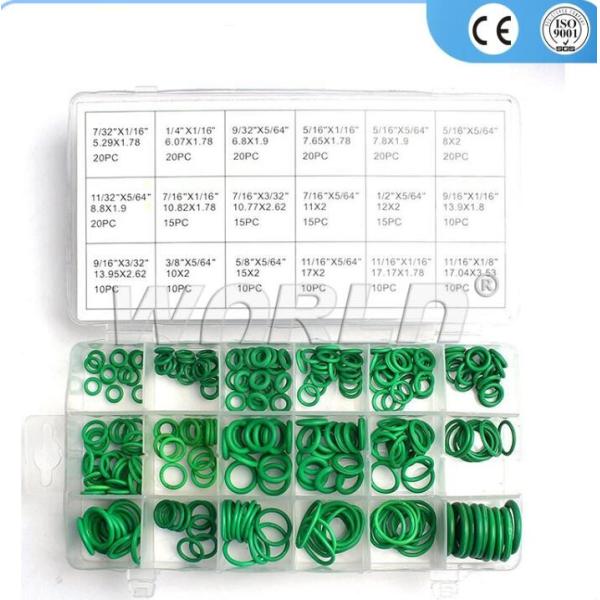 270pcs 18 Sizes Car HNBR O Ring Seals Rubber Air Conditioning O-Ring Seals Assortment Kit Washer Oil Seal Gasket
