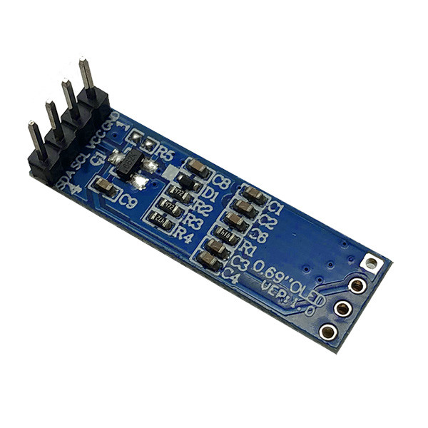 4 дюйм I2C IIC SSD1306 3V 5V модуля 0,69 дисплея штырей 96x16 OLED совместимое