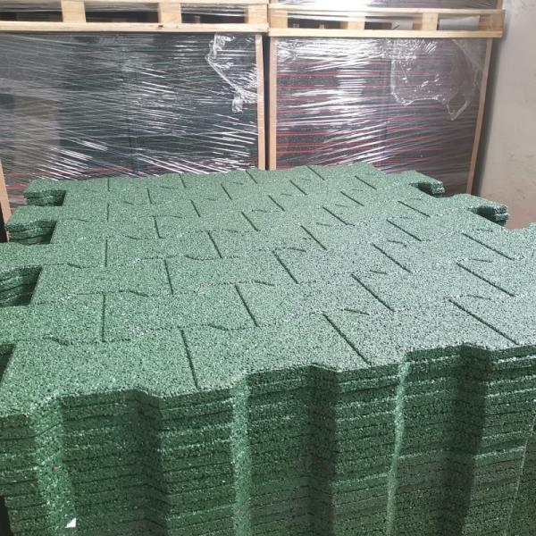 Customized Horse Stable Rubber Floor Green Interlocking Rubber Pavers For Horse Barns
