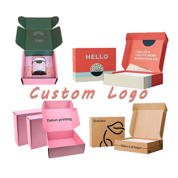 Customizado Preto Luxo Plexagem Corrugado Papel Cosméticos Envio Mailer Caixa de presente com logotipo