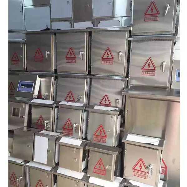 Custom Empty Electrical Power Distribution Box Rainproof Stainless Steel LV Cabinet