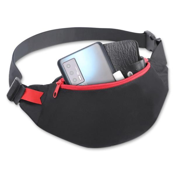 420d bolso de cintura de nylon teléfono práctico para hombres mujeres deporte 26X8X12.5