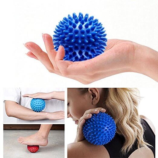 6.5cm Fitness Spiky Massage Ball Reflexology Hand Foot Body Stress Relief Roller