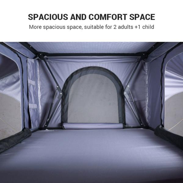 76kg Aluminum Pop Up Roof Tent 212x131x105cm for SUV Camping