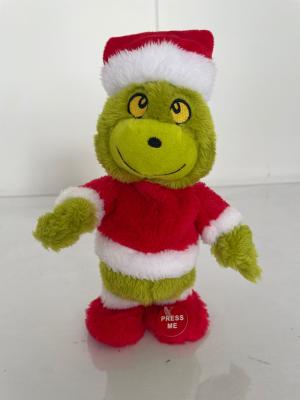 2 Christmas Gift Recording Repeating and Walking Stuffed Green Monsters Plush Toy