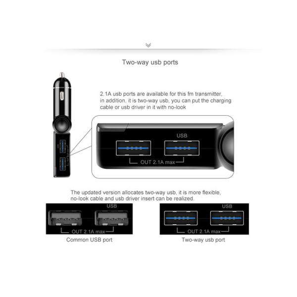 Dual USB Port Bluetooth Car Charger Digital Display For All Types Vehicles
