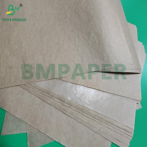 50 g de papel de envoltura Kraft de color marrón costelado para bolsas de granos de café 750 mm 1 lado brillante