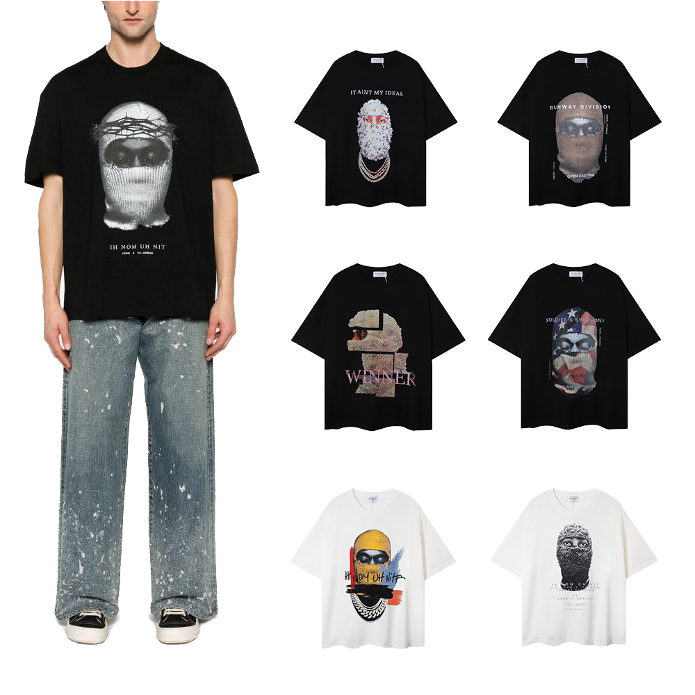 High Quality Summer New IH NOM UH NIT for Masked Hipster Men's Knitted Print 100% Cotton Eco-Friendly Streetwear