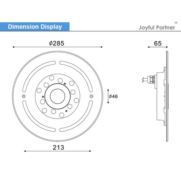LED Fountain Light with Center Hole 12W DIA285MM DMX Control RGB 3In1 For Garden Landscape