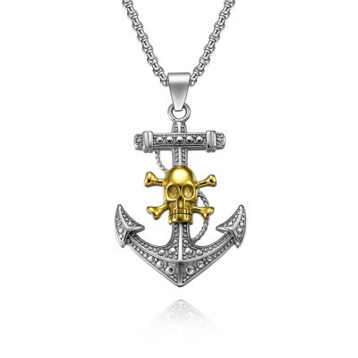 Classic Shape Stainless Steel and Gold Pendants Necklaces for Men Anniversary Occasion