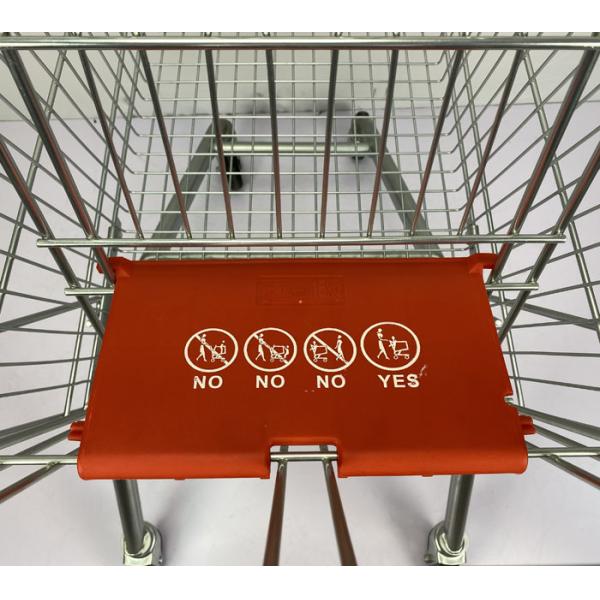 European Style 125L Q195 Steel Supermarket Trolley Cart With Child Seat