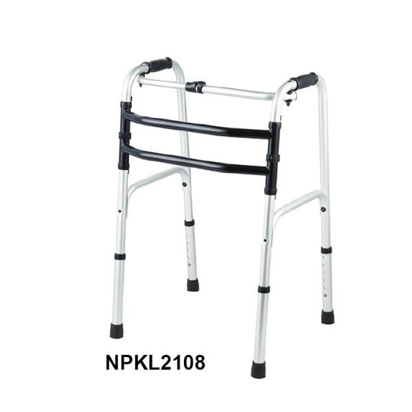 Adult and Youth Single Button Aluminum Folding Walker