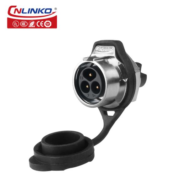 Cnlinko LP-16-3 Pin Ip68 Connector  Industrial Plastic and Metal Wiring Screw Waterproof Aviation Plug Connector 3 Pin Plug