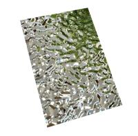 304 acier inoxydable pvd feuille métallique texturée argent feuille d'acier inoxydable à petite ondulation d'eau