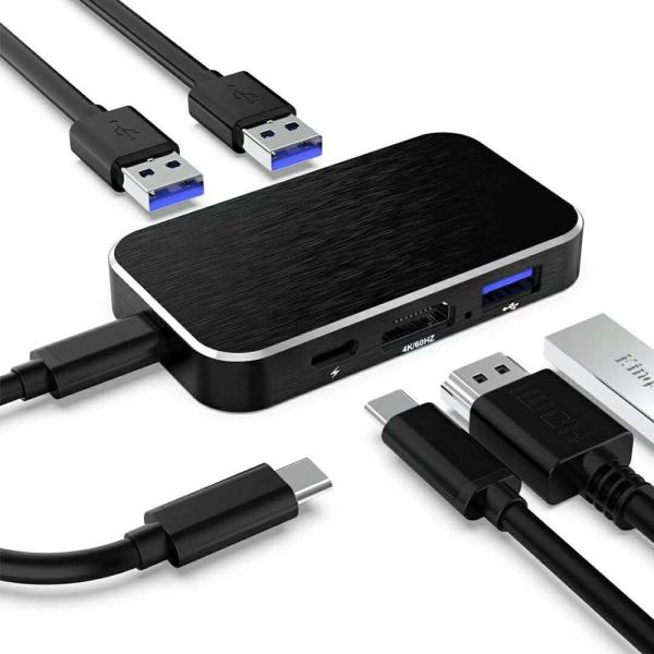 MacBook Aluminum Alloy 4K*2K  5 in 1 5GB USB C Hub