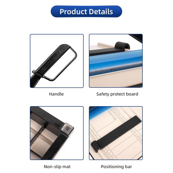 Coupeuse de papier de bureau manuelle à base solide A4 pour le découpage de bureaux Taille de coupe 330x240mm