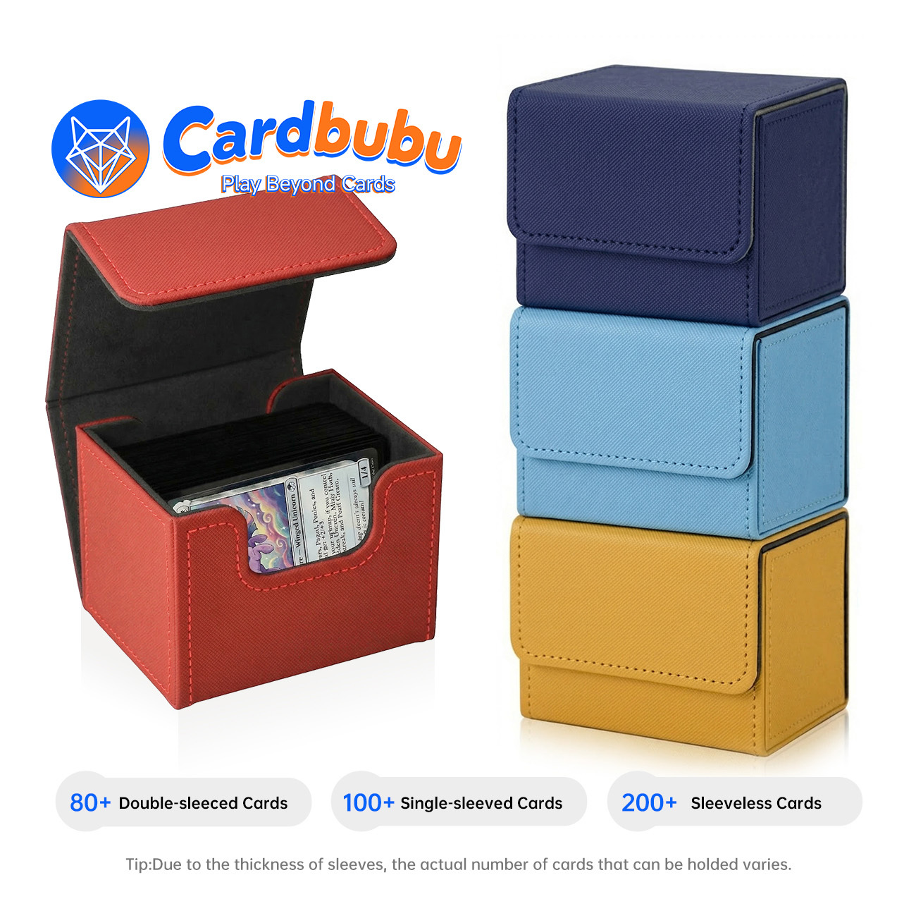 Commander Horizontal Yugioh Leather Deck Box Card Board Box Holder For Trading Card