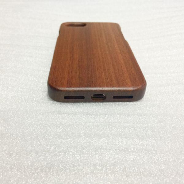 Separating Type iPhone 7 / 8 Sapele Wooden Cover with Straight Edge