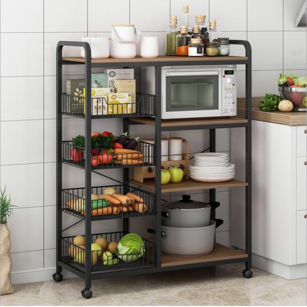 4 Tier Removable Kitchen Storage Rack , Anti Rust Kitchen Plate Rack Shelf