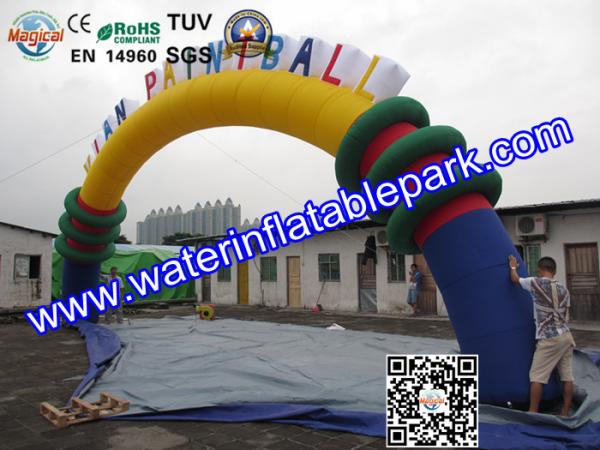 Outdoor Inflatable Gate Arch for Advertising , Custom Inflatable Archway