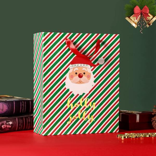 Custom Christmas Style Gift Packaging Card Paper Shopping Bag Logo and Customization