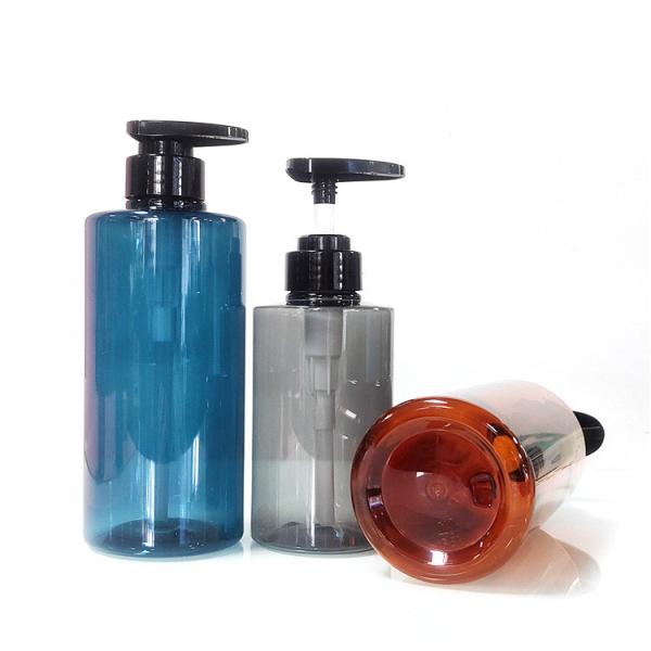 Shampoo 300ml 500ml Cosmetic Lotion Pump Bottle Green Amber Boston Round