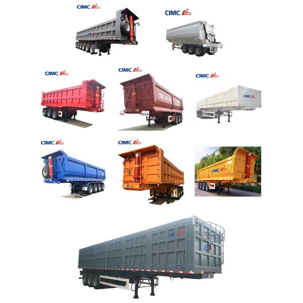 80 Tons Hydraulic Double Side Dump Tipping Truck Cargo Semi Trailer with 12.00R20 Tires