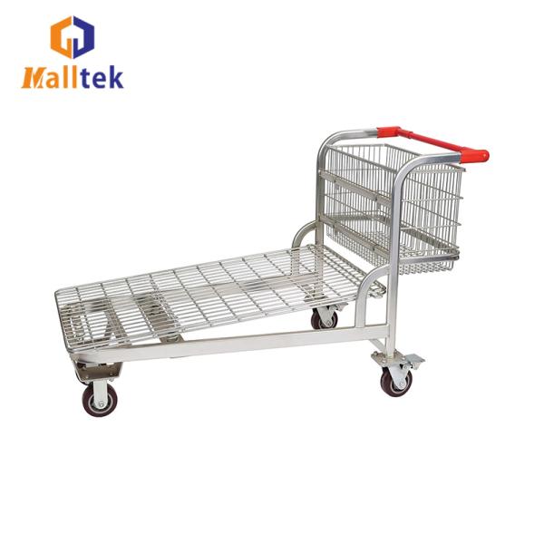 4 колеса Грузоподъемность 500 кг Тяжелый супермаркет Транспорт Грузовой склад Платформа тележка