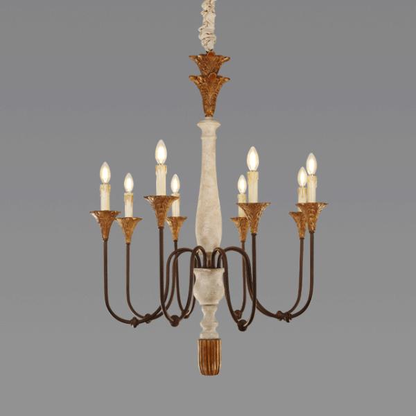 Mexican black wrought iron candle chandelier for home lighting(WH-CI-27)