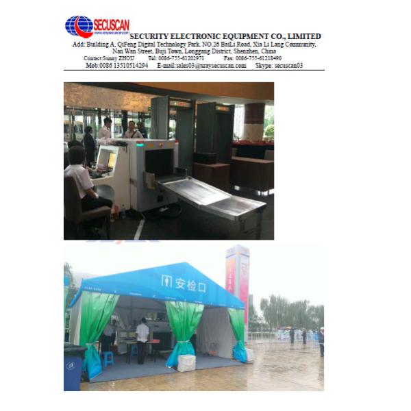 Low Noise Television X Ray Baggage Scanner System For Police , Customs Office